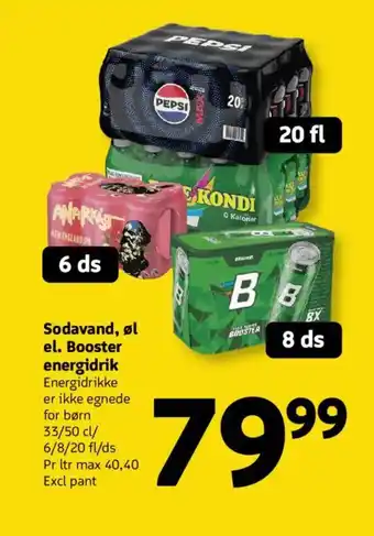 Løvbjerg Sodavand, øl el. booster energidrik tilbud