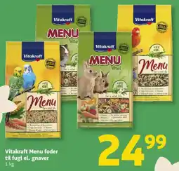 Løvbjerg Vitakraft Menu foder til fugl el. gnaver tilbud