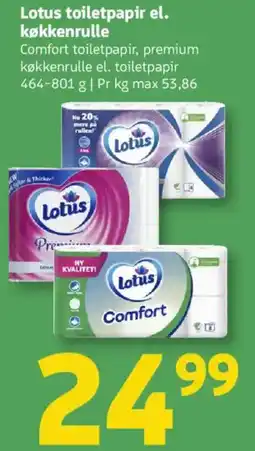 Løvbjerg Lotus toiletpapir el. køkkenrulle tilbud