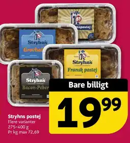 Løvbjerg Stryhn's postej tilbud