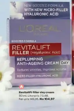 Kvickly Revitalift filler day cream tilbud