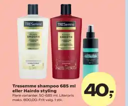 Kvickly Tresemme shampoo eller Hairdo styling tilbud