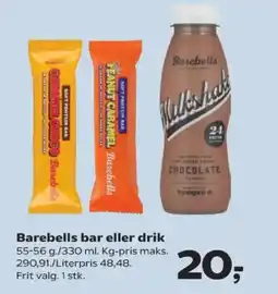 Kvickly Barebells bar eller drik tilbud