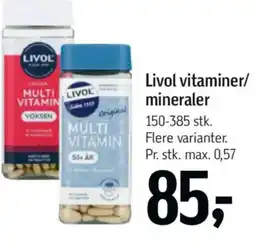 Føtex Livol vitaminer/ mineraler tilbud