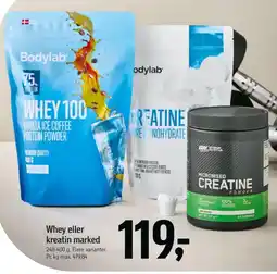 Føtex Whey eller kreatin marked tilbud