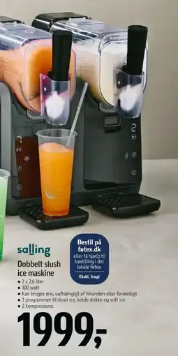 Føtex Salling Dobbelt slush ice maskine tilbud