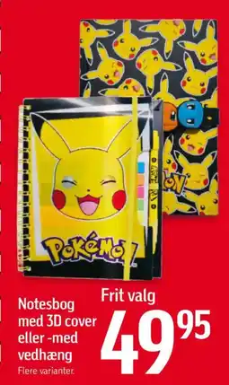 Føtex Notesbog med 3D cover eller -med vedhæng tilbud