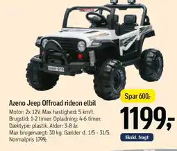 Føtex Azeno Jeep Offroad rideon elbil tilbud