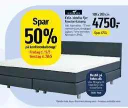 Føtex Nordisk Fjer kontinentalseng tilbud