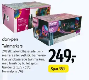Føtex Dan-pen Twinmarkers tilbud