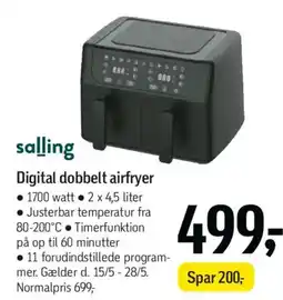 Føtex Salling Digital dobbelt airfryer tilbud
