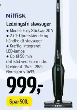 Føtex Nilfisk Ledningsfri støvsuger tilbud