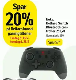 Føtex Deltaco Switch Bluetooth con- troller tilbud
