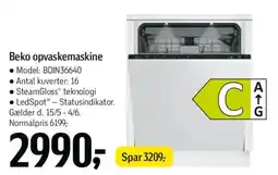 Føtex Beko opvaskemaskine tilbud