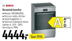 Føtex BOSCH Keramisk komfur tilbud