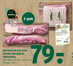 Coop 365 Mørbrad af gris eller Danske Egnsgårde ribbensteg tilbud