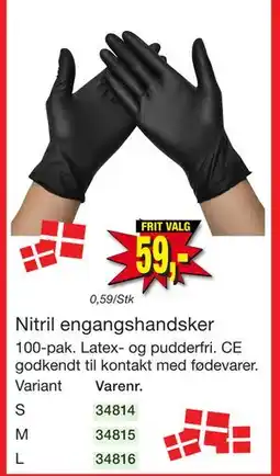 Harald Nyborg Nitril engangshandsker tilbud