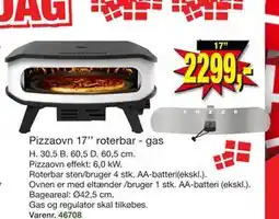 Harald Nyborg Pizzaovn 17’’ roterbar - gas tilbud