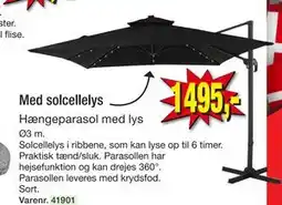 Harald Nyborg Hængeparasol med lys tilbud