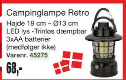Harald Nyborg Campinglampe Retro tilbud