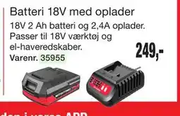 Harald Nyborg Batteri 18V med oplader tilbud