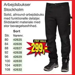 Harald Nyborg Arbejdsbukser Stockholm tilbud