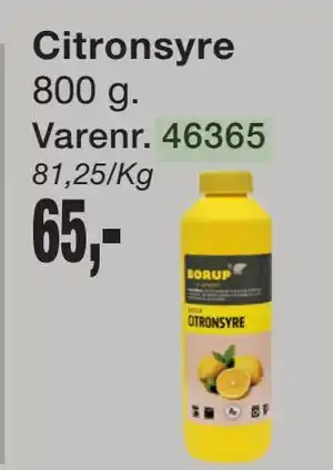 Harald Nyborg Citronsyre tilbud