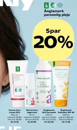Kvickly Änglamark / Derma Care personlig pleje (Spar 20%) tilbud