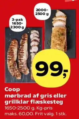 SuperBrugsen Coop mørbrad af gris eller grillklar flæskesteg tilbud