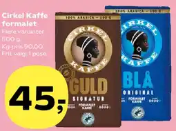 SuperBrugsen Cirkel Kaffe formalet (500 g) tilbud
