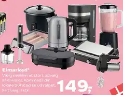 Kvickly Elmarked — små el‑apparater (kedel, kaffemaskine, blender m.m.) tilbud