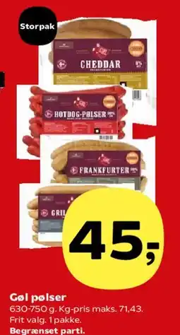Kvickly Gøl pølser tilbud