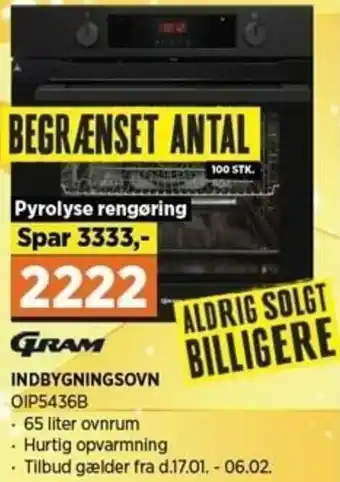 Power INDBYGNINGSOVN OIP5436B tilbud