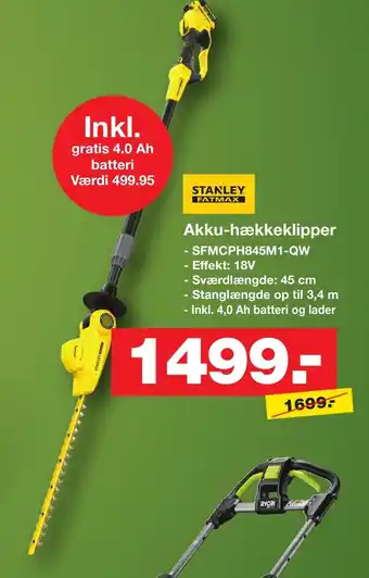Bauhaus Akku-hækkeklipper tilbud