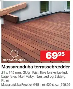 Bauhaus Massaranduba terrassebrædder tilbud