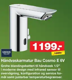 Bauhaus Håndvaskarmatur Bau Cosmo E 6V tilbud