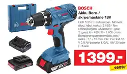 Bauhaus BOSCH Akku bore-/ skruemaskine 18V tilbud