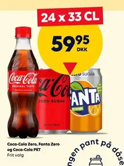 BorderShop Coca-Cola Zero, Fanta Zero og Coca-Cola PET tilbud