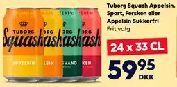 BorderShop Tuborg Squash Appelsin, Sport, Fersken eller Appelsin Sukkerfri tilbud