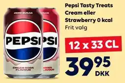 BorderShop Pepsi Tasty Treats Cream eller Strawberry 0 kcal tilbud