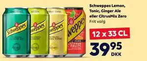 BorderShop Schweppes Lemon, Tonic, Ginger Ale eller CitrusMix Zero tilbud