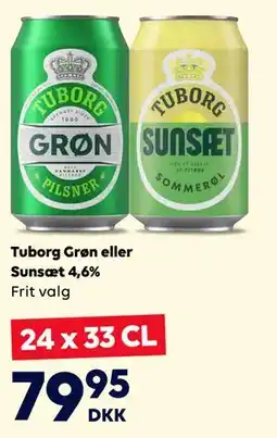 BorderShop Tuborg Grøn eller Sunsæt 4,6% tilbud