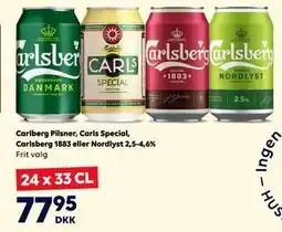 BorderShop Carlsberg Pilsner, Carls Special, Carlsberg 1883 eller Nordlyst 2,5-4,6% tilbud