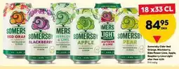BorderShop Somersby Cider Red Orange, Blackberry, Elderflower-Lime, Apple, Raspberry-Lime Light eller Pear 4,5% tilbud