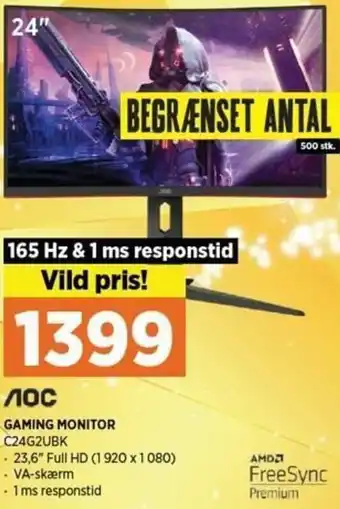 Power Gaming Monitor C24G2UBK tilbud