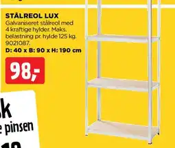 jem & fix Stålreol Lux tilbud