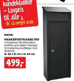 jem & fix Pakkepostkasse 910 tilbud