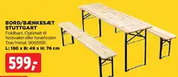 jem & fix Bord/bænkesæt Stuttgart tilbud