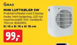 jem & fix Mini luftkøler 5W tilbud