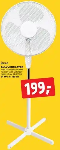 jem & fix Gulvventilator tilbud